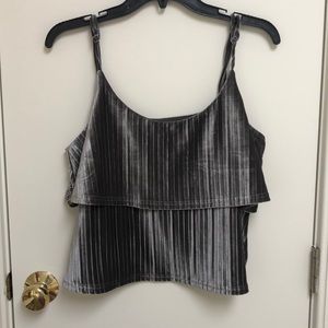 velvet cropped tanktop